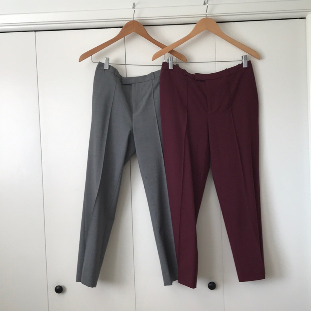 J crew tollegno wool work trousers